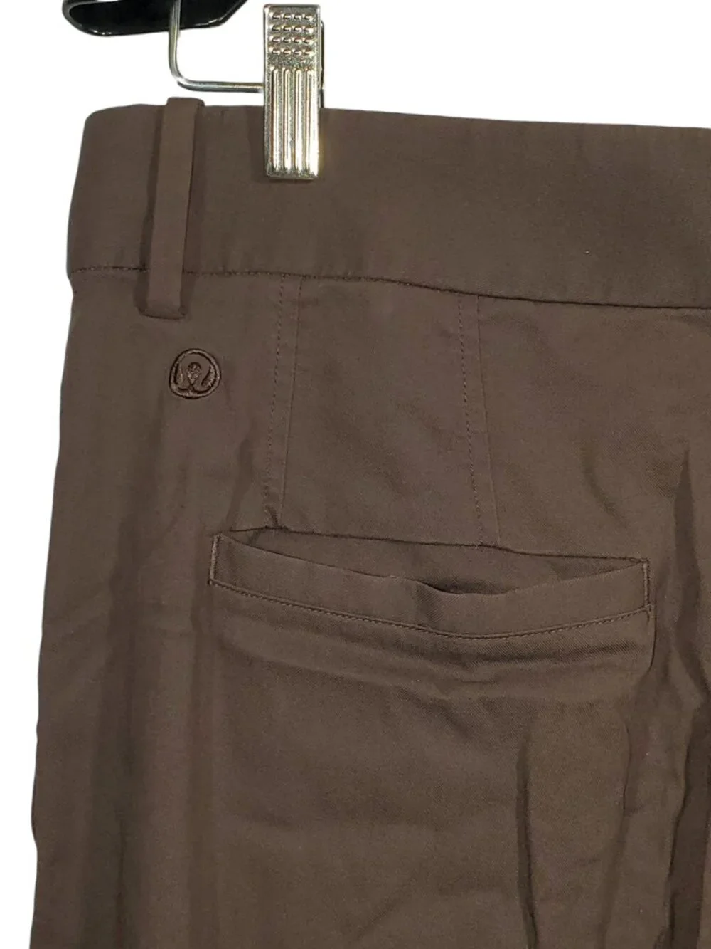 Lululemon Pleat-Front High-Rise Trouser Pants Women's 12 Espresso Brown Wide Leg - Picture 6 of 8